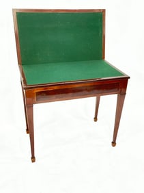 French Mahogany Games Table w/ Spade Feet