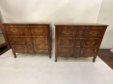 A Pair, Regency Style Three (3) Drawer Chests