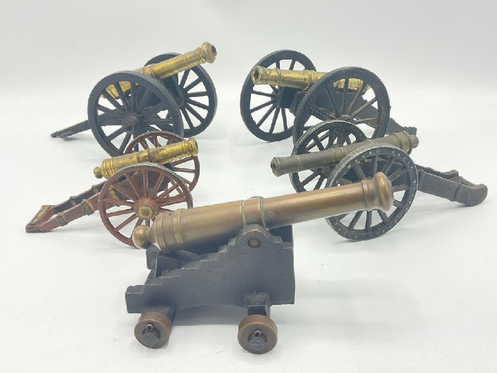 Five (5) Vintage Cast Iron and Brass Cannons (1 of 4)