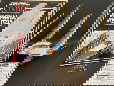 Vintage 1984 Kenner Star Wars Return of the Jedi Imperial Shuttle Vehicle w/ Paperwork