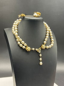 Miriam Haskell Choker Necklace and Pin