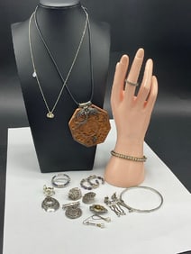 Sterling Silver Jewelry Group Lot