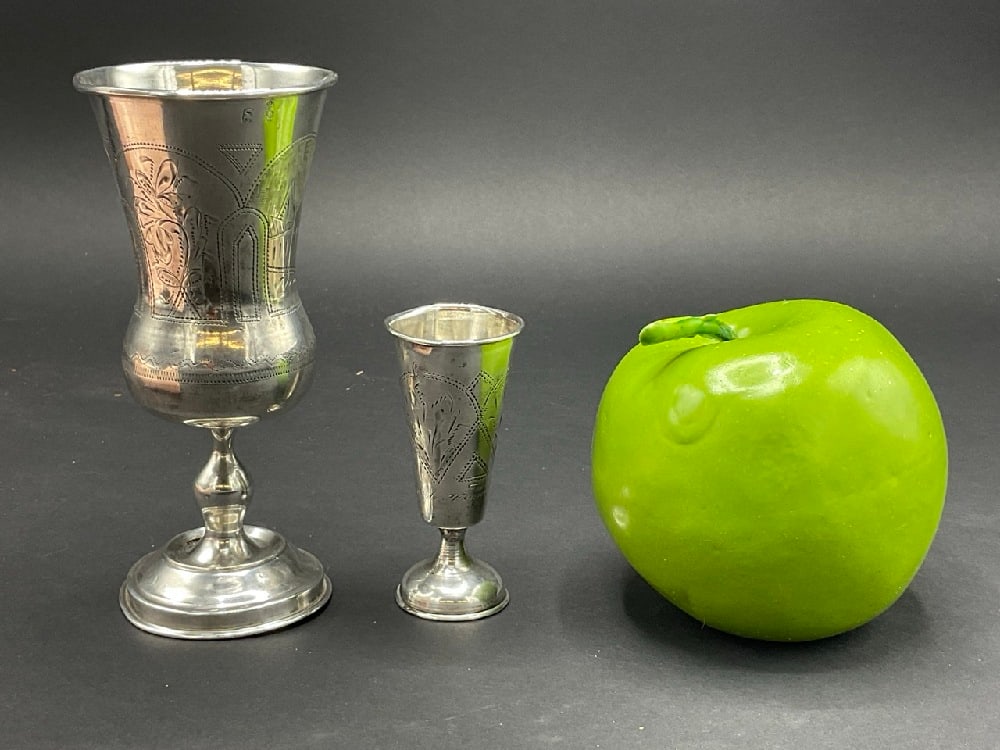 Russian Judaica Silver Kiddish Cups (1 of 5)