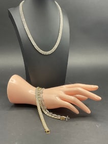 Compiled Sterling Silver Bracelets and Necklace