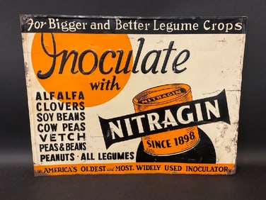Inoculate With Nitragin Sign Vintage Advertising Tin Sign