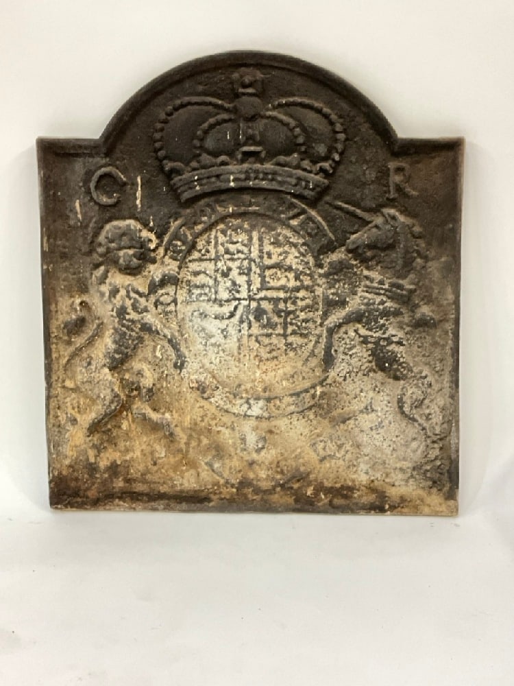 Antique 19th Century English Thomas Elsley Cast Iron Fire-Back (1 of 6)