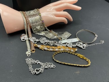 Compiled Sterling Silver Jewelry Group