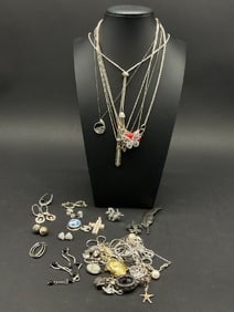 Estate Complied Sterling Silver Jewelry