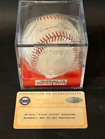 Mariano Rivera “Final Pitch” Commemorative Shned Baseball w/ Certificate of Authenticity