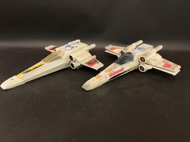 Two (2) Star Wars Empire Strikes Back Electronic X-Wing Fighter Ship