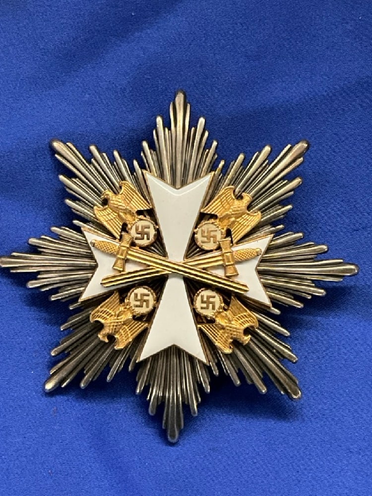 WWII German Eagle Order Eight (8) Point Star Medal (1 of 6)