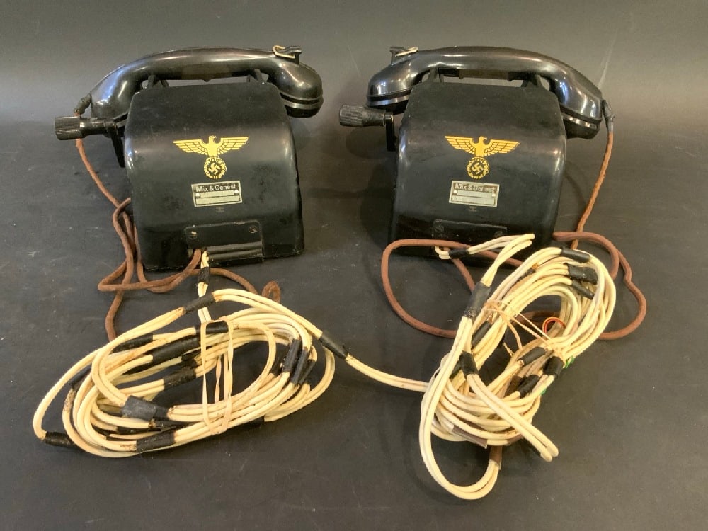 Vintage Mix And Handle German WW2 Military Bunker Field Phones (1 of 10)