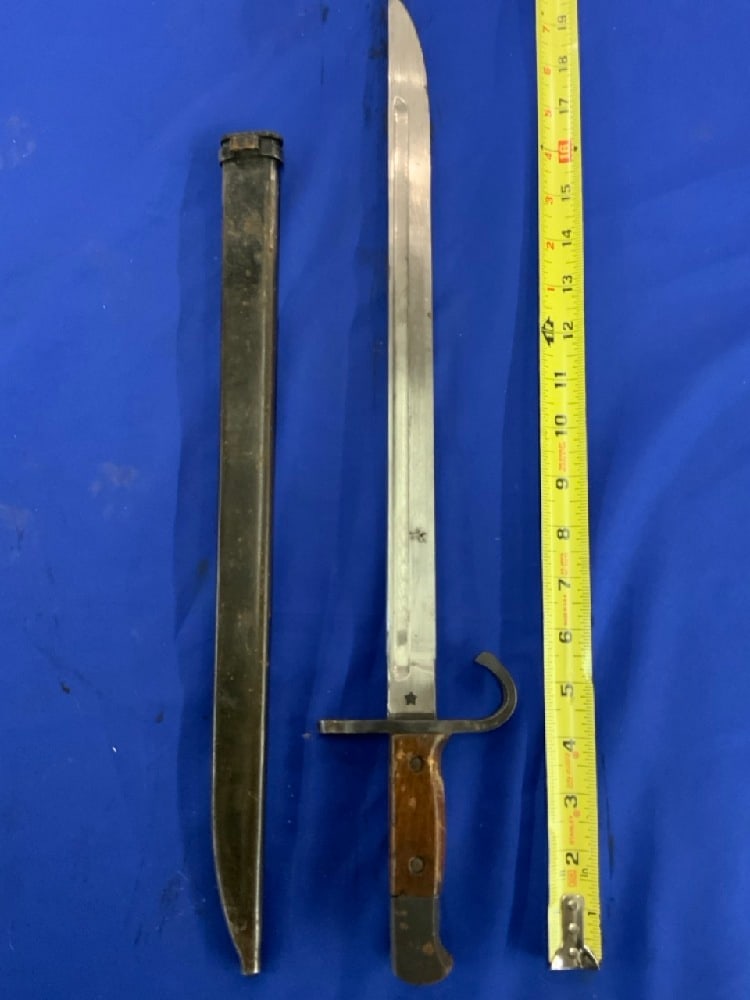 Japanese Type 30 Jinson Arsenal Bayonet With Scabbard Occupied Korea: Japanese Type 30 Jinson Arsenal Bayonet With Scabbard Occupied Korea.