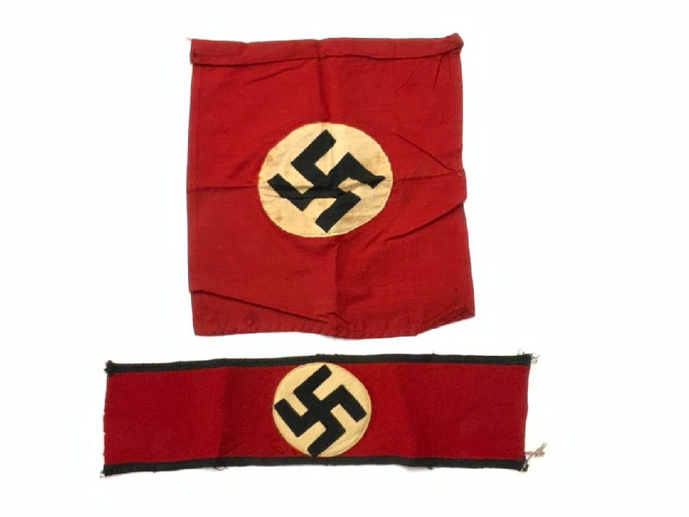 WWII German Soldier Armband & Flag (1 of 3)