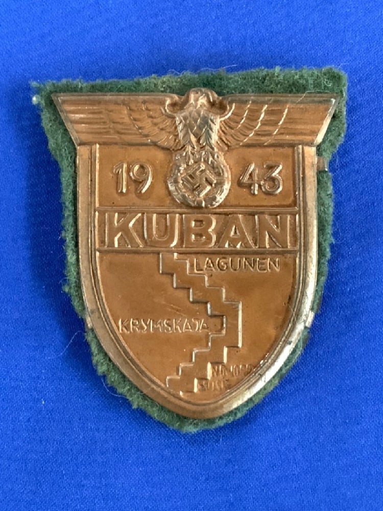WWII German Arm Shield of the NSDAP for Fighting at the Kuban Bridgehead in the Soviet Union (1 of 3)