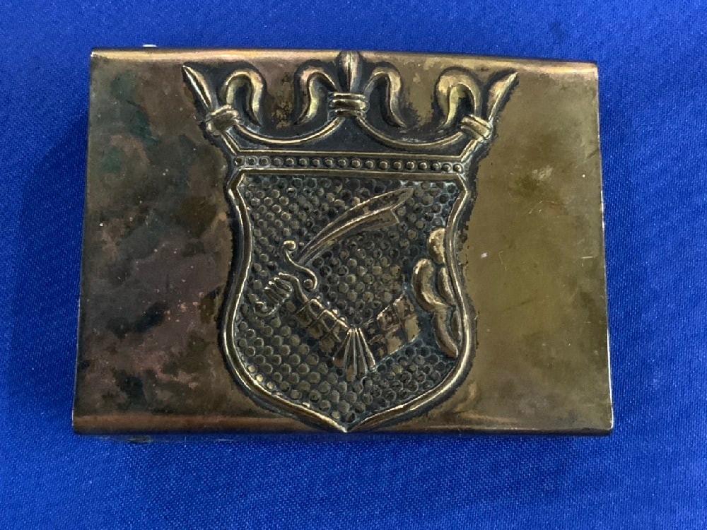 Austria-Hungarian M15 Bosnian Troop Buckle: Austria-Hungarian M15 Bosnian Troop Buckle.Dimensions: 2” x 2 3/4”