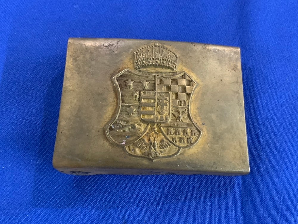 Pre WWI Austrian-Hungarian Officers Belt Buckle: Pre WWI Austrian-Hungarian Officers Belt Buckle .Dimensions: 2” x 2 1/4”
