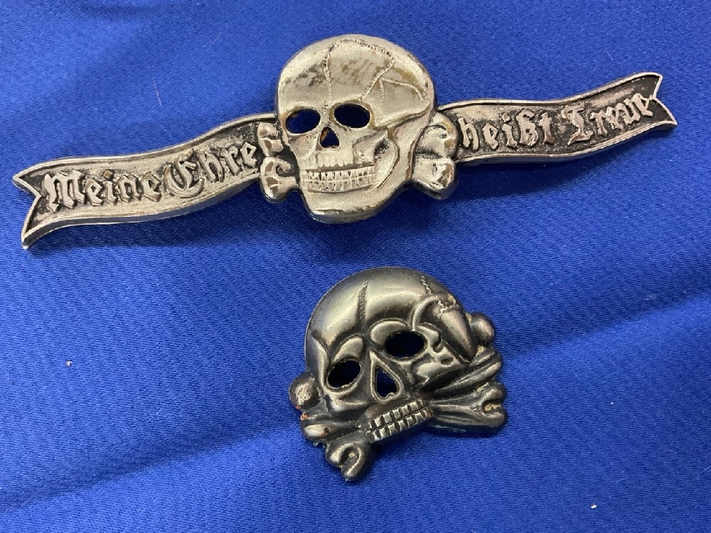 WWII German Evening Dress Badge SS And Danziger Skull Cap Badge (1 of 4)