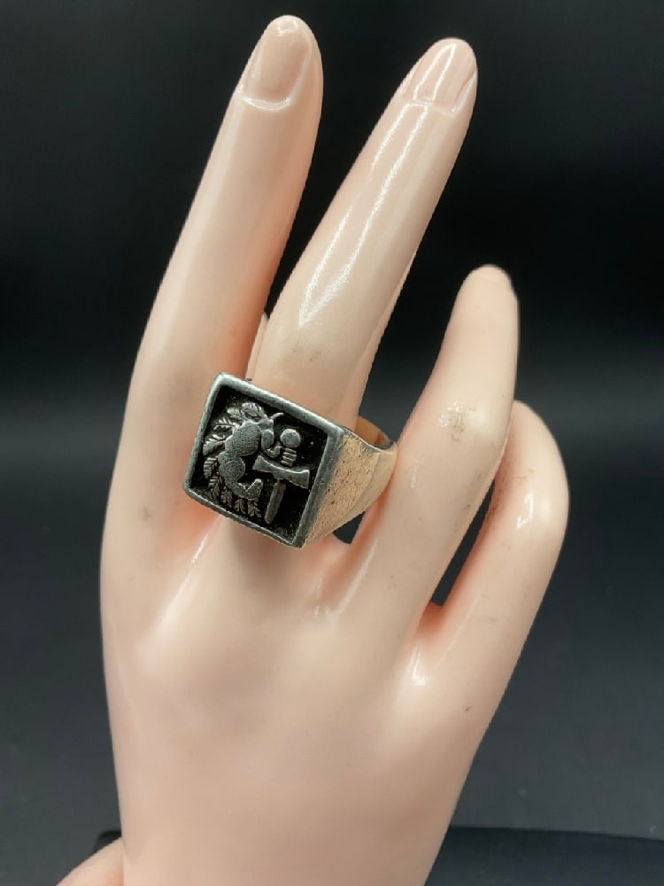 Vintage French Foreign Legion Sterling Silver Men's Ring (1 of 4)