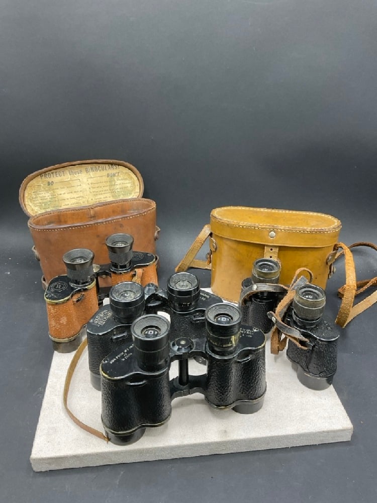 Four (4) Pairs of Vintage Binoculars U.S. German, French and British (1 of 5)