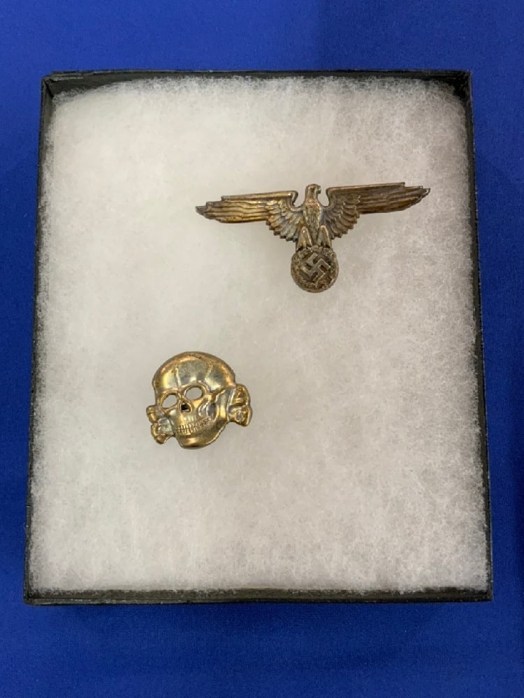 WWII German SS Soldier Visor/Cap Badges (1 of 10)