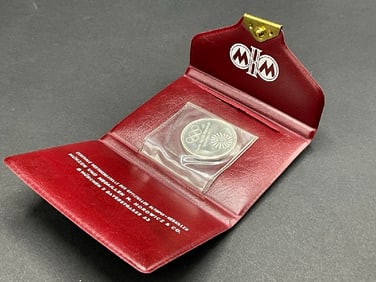 1972 Munchen Olympics Silver Coin w/ Trifold