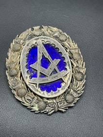English Sterling Silver Masonic Presentation Medal