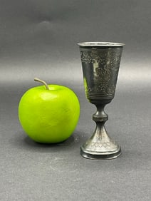 Antique 1885 Moscow, Russian Silver Kiddish Cup