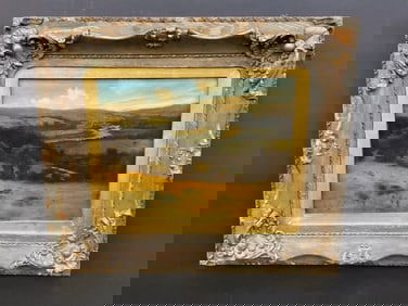 French Countryside Landscape Painting Dated 1893
