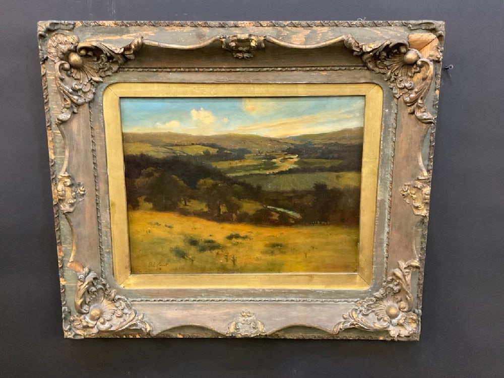 French Countryside Landscape Painting Dated 1893 (1 of 7)