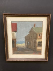 Richard Stalter (American, b. 1934) Coastal Beach House Painting