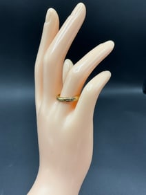 18K Vintage Yellow Gold Wedding Band