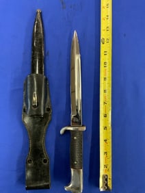 WWII German K98 Police Bayonet Dagger With Scabbard ACS