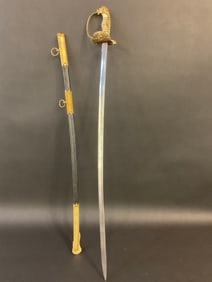 WWII German Kriegsmarine Naval Officers Sword W.K. & C