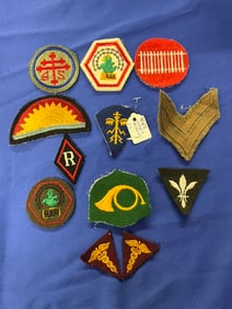 Lot of (11) U.S & British WW1 Patches