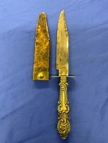 1800s American Hunting Knife Manson Sheffield - Sterling Handle