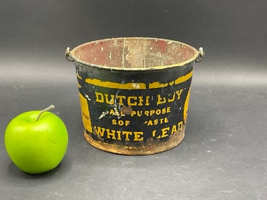 Antique Dutch Boy Lead Paint Pail