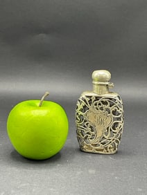 Antique Sterling Silver Flask