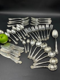 Alvin Chateau Rose Sterling Silver Flatware Service
