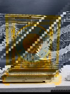 Atmos Clock Jaeger- Lecoultre Swiss Made Mantle Clock: Atmos Clock Jaeger- Lecoultre Swiss Made Mantle Clock. Serial no: Dimensions: 9 1/4” H x 8 1/4” L x 6 1/2 “ W. Not Working. Pendulum locks and unlocks however is not keeping time. Sold A