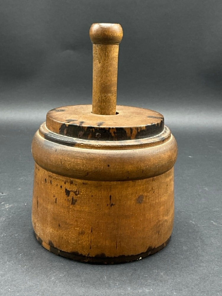 Antique Wooden Butter Mold Stamp (1 of 3)