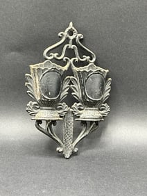 Cast Iron Match Safe Dual Holder Pat. Jan.15, 1867
