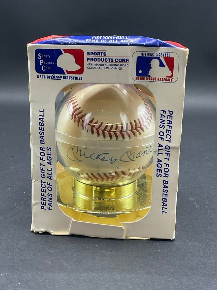 Sports Products Corp. Official Licensee MLB Mickey Mantle Signed Baseball (1 of 5)