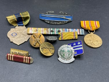 Compiled Medals Sterling Gunner American Legion Etc.