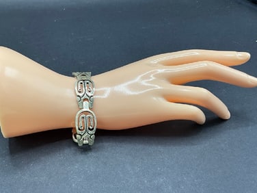 Vintage J. Flores Taxco Sterling Silver Bracelet