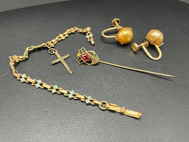 Estate Compiled 10K Gold Jewelry Group