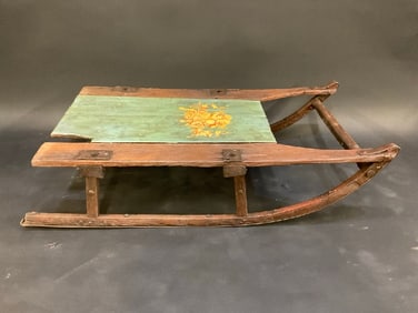 Antique Oak Children’s Sled