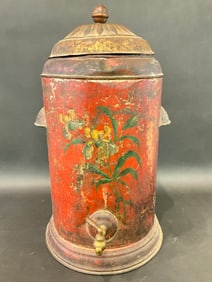 Large Antique Toleware Water Cooler