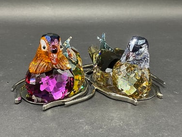 Swarovski Crystal Mandarin Ducks Paradise