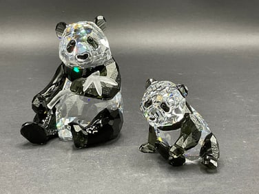Swarovski Crystal Pandas Endangered Species 2008
